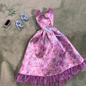 Barbie 2024 Birthday Dress and Shoes (phone and curling iron add ons)